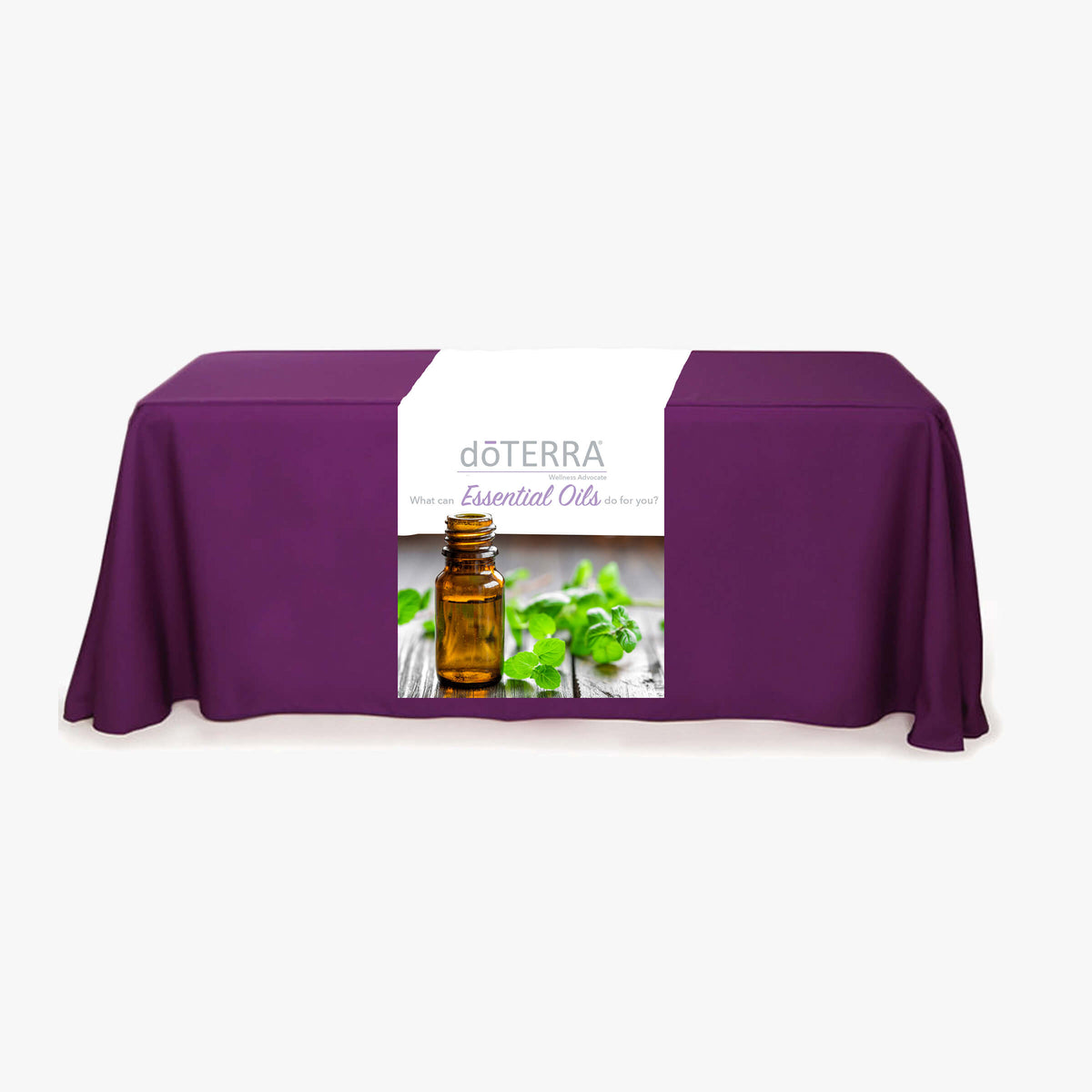 DoTERRA Table Overlay with Bottle Image - doTERRA Licensed and buy Approved!